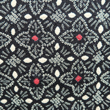 Load image into Gallery viewer, Haori Jacket Vintage(1950-1980) Black Full Shibori Floral pattern Silk #10924E5
