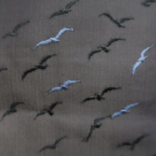 Load image into Gallery viewer, Haori Jacket Vintage(1950-1980) Black Purple See-Through Bird Silk #10218E2

