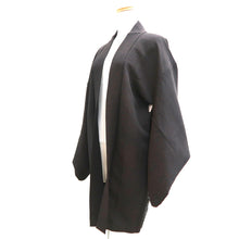 Load image into Gallery viewer, Haori Jacket Vintage(1950-1980) Black Gold Silver Chrysanthemum Silk #10995F4
