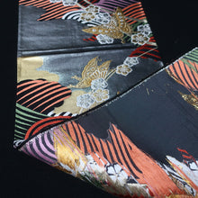Load image into Gallery viewer, BB10087AF Silk Obi Fabric Butterfly Gold Gray 50.8x10.6in(129x27cm)
