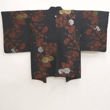 Load image into Gallery viewer, Haori Jacket Vintage(1950-1980) Black Ume Kiku Branch Silk #10113D2
