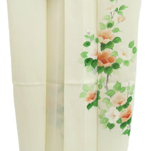 Load image into Gallery viewer, Kimono Vintage(1950-1980) Cream white See-Through Flower Tall Silk #10276E4
