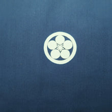 Load image into Gallery viewer, Men&#39;s Kimono Vintage(1950-1980) Dark Blue Montsuki Silk #10465A5
