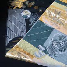 Load image into Gallery viewer, BB10097AF Silk mix Obi Fabric Shi-Shi Gold 92.5x11.8in(235x30cm)
