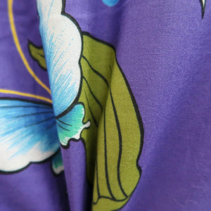 Yukata Purple Butterfly Cotton #9912B4