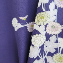 Load image into Gallery viewer, Haori Jacket Vintage(1950-1980) Purple Chrysanthemum Silk #10584C1
