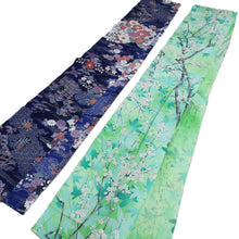 Load image into Gallery viewer, CC1009C1 Silk 8pcs Bundle Kimono Fabric Blue Green 68.9x4.7in(175x12cm)
