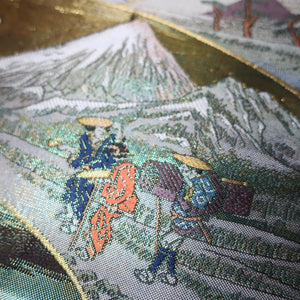 BB10017AB Silk Obi Fabric Tokaido Gold 84.6x11.0in(215x28cm)