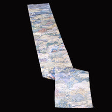 Load image into Gallery viewer, BB10028AC Silk Obi Fabric Landscape Gold Green 68.9x11.0in(175x28cm)
