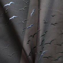 Load image into Gallery viewer, Haori Jacket Vintage(1950-1980) Black Purple See-Through Bird Silk #10218E2
