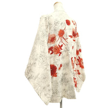 Load image into Gallery viewer, Haori Jacket Vintage(1950-1980) White Chrysanthemum Silk #10605C2
