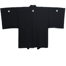 Load image into Gallery viewer, Men&#39;s Haori Vintage(1950-1980) Black Montsuki Dragon Wide Silk #10439A3

