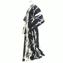 Load image into Gallery viewer, Yukata Black Dragonfly Bamboo Cotton #9913B4
