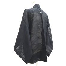 Load image into Gallery viewer, Haori Jacket Vintage(1950-1980) Black Sheer Ryusui Silk #10916E5
