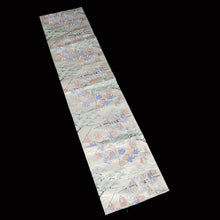 Load image into Gallery viewer, BB10058AD Silk Obi Fabric Samurai Green Beige 51.6x10.6in(131x27cm)
