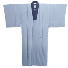 Load image into Gallery viewer, Men&#39;s Juban Blueish Gray Landscape Silk #10450A4
