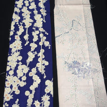 Load image into Gallery viewer, CC1005C1 Silk 8pcs Bundle Kimono Fabric Flower Blue Green 55.1x5.9in(140x15cm)
