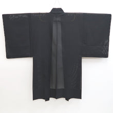 Load image into Gallery viewer, Men&#39;s Haori Vintage(1950-1980) Black See-Through Silk #9833B1
