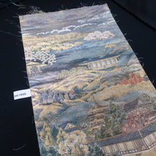 Load image into Gallery viewer, BB10028AC Silk Obi Fabric Landscape Gold Green 68.9x11.0in(175x28cm)
