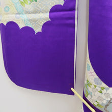 Load image into Gallery viewer, Furisode Purple Crane Birds Tall Silk #10555B4
