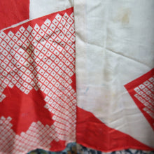 Load image into Gallery viewer, Haori Jacket Vintage(1920-1950) Green Yellow Orange Shibori Silk #10624C3
