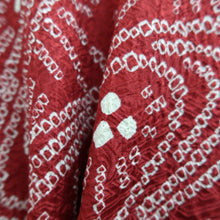 Load image into Gallery viewer, Haori Jacket Vintage(1950-1980) Red Full Shibori Flower Ryusui Silk #10233E2
