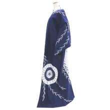 Load image into Gallery viewer, Yukata Vintage(1950-1980) Navy White Bangasa Cotton #11100B1
