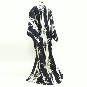 Yukata Black Dragonfly Bamboo Cotton #9913B4