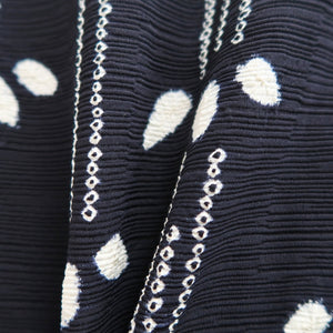 Haori Jacket Vintage(1950-1980) Black Shibori Bamboo Silk #9993C2