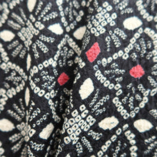 Load image into Gallery viewer, Haori Jacket Vintage(1950-1980) Black Full Shibori Floral pattern Silk #10924E5
