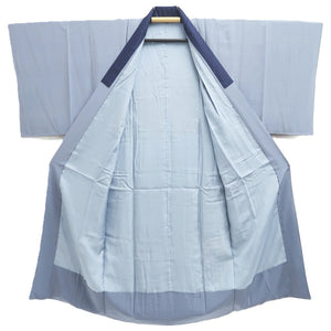 Men's Juban Blueish Gray Landscape Silk #10450A4