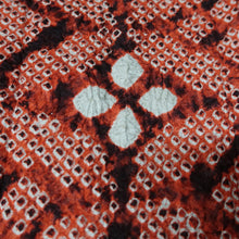 Load image into Gallery viewer, KK1388B7 Silk Kimono Fabric Vintage(1950-1980) Shibori Red 72.8x12.6in(185x32cm)
