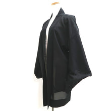 Load image into Gallery viewer, Haori Jacket Vintage(1950-1980) Black See-Through Peony Branch Silk #10219E2
