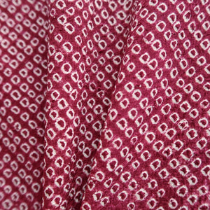 Haori Jacket Vintage(1920-1950) Red Full Shibori Long Silk #9635J1
