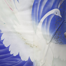 Load image into Gallery viewer, Furisode Blue Peacock Tall Silk #9709J5
