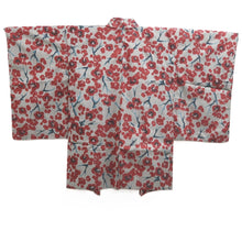 Load image into Gallery viewer, Haori Jacket Vintage(1920-1950) Gray Meisen Plum blossom Silk #11054A3
