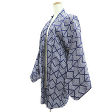 Load image into Gallery viewer, Haori Jacket Vintage(1950-1980) Blue Full Shibori Silk #10806D5
