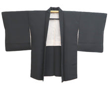 Load image into Gallery viewer, Haori Jacket Black Butterfly Floral pattern Silk #11076A4
