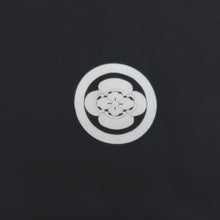 Load image into Gallery viewer, Men&#39;s Haori Vintage(1950-1980) Black Habutae Silk #9982C2
