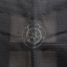 Load image into Gallery viewer, Men&#39;s Haori Vintage(1950-1980) Black See-Through Silk #9833B1
