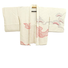 Load image into Gallery viewer, Haori Jacket White Full Shibori Pine Tree Silk #10836E2
