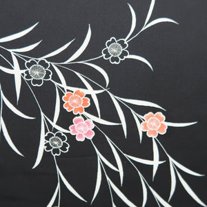 Haori Jacket Vintage(1950-1980) Black Shidare Sakura Silk #9806B1