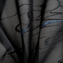 Load image into Gallery viewer, Haori Jacket Vintage(1950-1980) Black See-Through Fish Ripples Silk #10038C5
