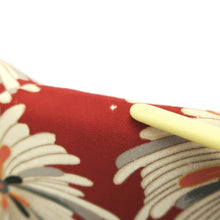 Load image into Gallery viewer, Haori Jacket Vintage(1950-1980) Red Chrysanthemum Silk #11014A1
