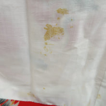 Load image into Gallery viewer, Juban Vintage(1920-1950) Red White Crane Birds Silk #10380F4
