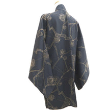 Load image into Gallery viewer, Haori Jacket Vintage(1950-1980) Grayish Black Plum blossom Branch Silk #10575B5

