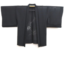 Load image into Gallery viewer, Haori Jacket Vintage(1950-1980) Black See-Through Peony Branch Silk #10219E2
