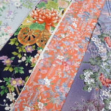 Load image into Gallery viewer, CC1010C1 Silk 4pcs Bundle Kimono Fabric Blue Purple 78.7x5.9in(200x15cm)
