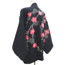 Load image into Gallery viewer, Haori Jacket Vintage(1950-1980) Black Shibori Shidare Ume Silk #9994C2
