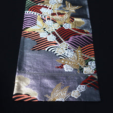Load image into Gallery viewer, BB10088AF Silk Obi Fabric Butterfly Gold Gray 54.7x11.0in(139x28cm)
